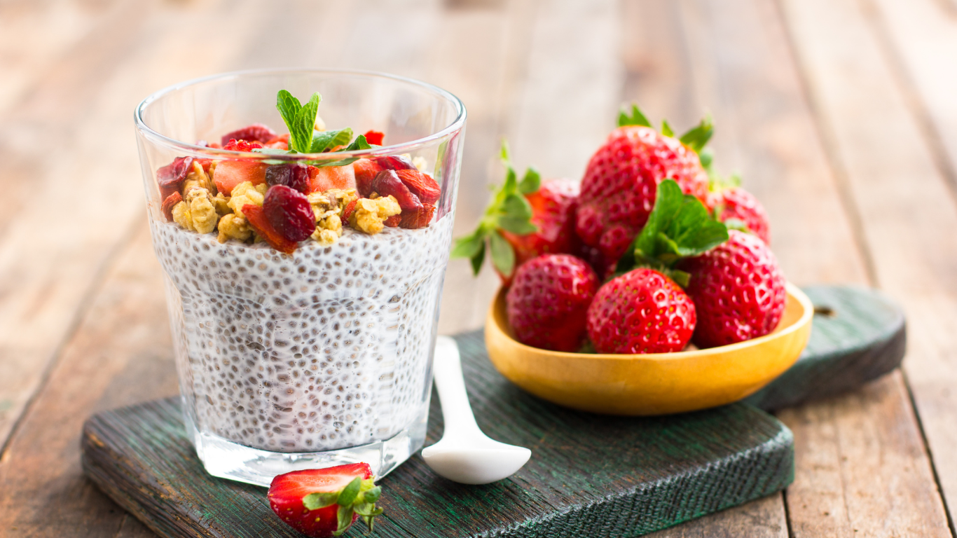 Chia Pudding with Yogurt & Berries